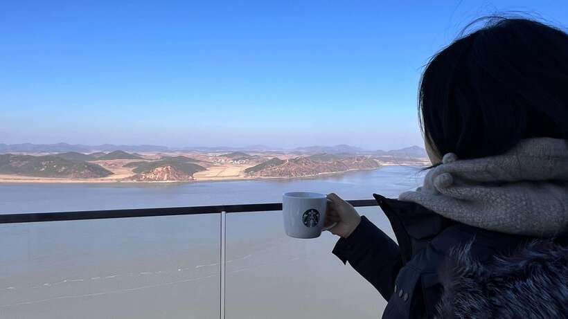 From Seoul: Aegibong Starbucks Observatory & DMZ View - The Starbucks stop is useful, not the whole point