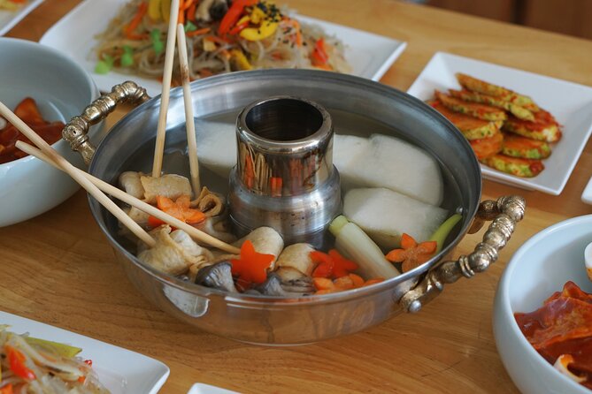 K-food cooking Japchae Mandu Tteokbokki & Fishcake - Four Korean dishes, one compact lesson