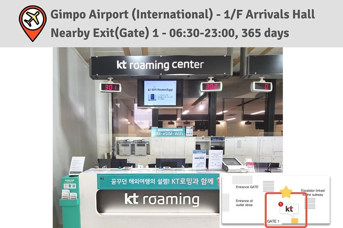 Korea SIM Card with SKT Unlimited Local Data & Voice Calls - Other airport and port pickup points