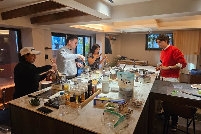 Korean Cooking Class Full Meal with BBQ on an All in One Table - What makes this Seoul cooking class different