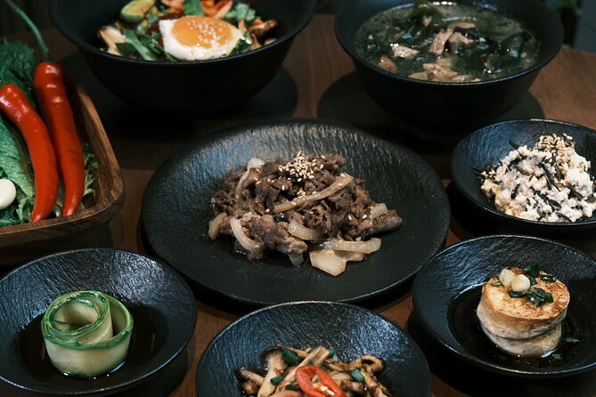 Korean Cooking Class Full Meal with BBQ on an All in One Table - Seasonal tea and the first look at Korean ingredients