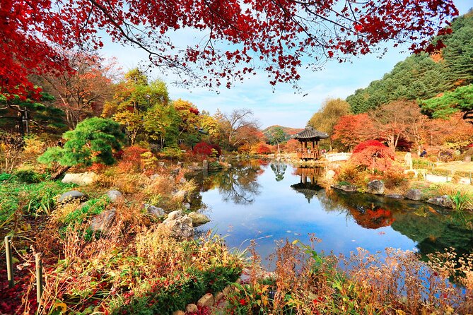 Pocheon Art Valley, Garden & Fruit Picking Day Tour from Seoul - Pocheon Art Valley, cliffs and a clear mountain lake