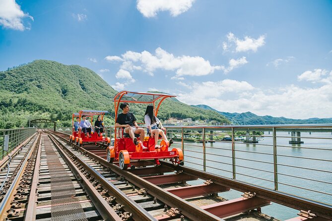 Samaksan Cable Car and Nami Island Day Escape with Railbike - A railbike route with bridges and a film connection