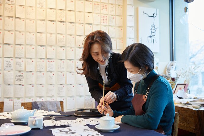 Write a Meaningful Korean Calligraphy Scroll in Insadong - Meeting Jeongju at 55-1 Insadong-gil